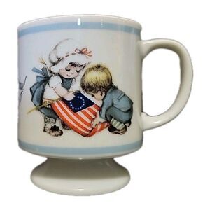 Vintage Brownie Star Spangled Flag By Rust Craft Mug Coffee Cup Cottage Core